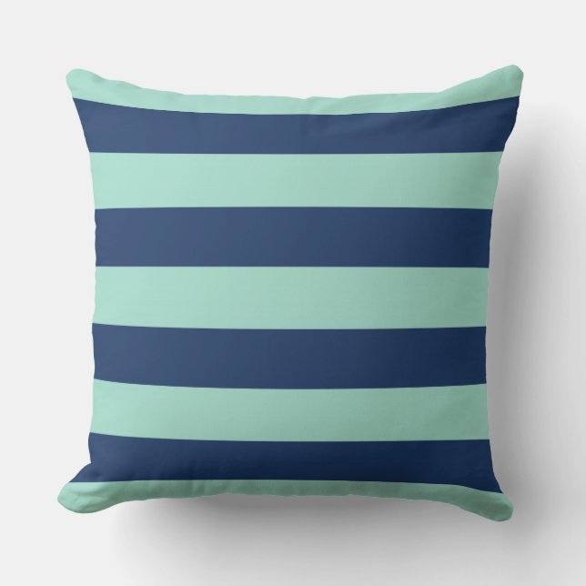 Coussin D'extérieur Extérieur de la mer Vert et de la marine (Recto)