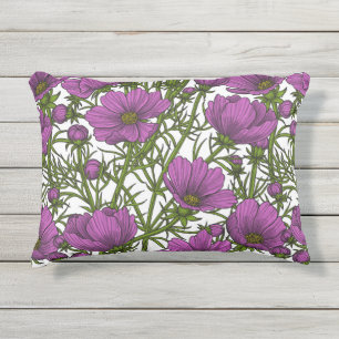 Coussin D'extérieur Fleurs de cosmos violet