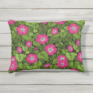 Coussin D'extérieur Gloire du matin en rose et vert