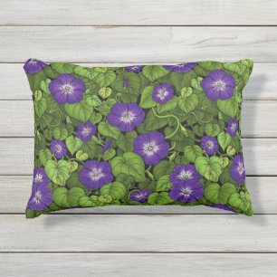 Coussin D'extérieur Gloire du matin en violet et vert