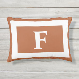 Coussin D'extérieur Gras Monogram Orange Terracotta Été
