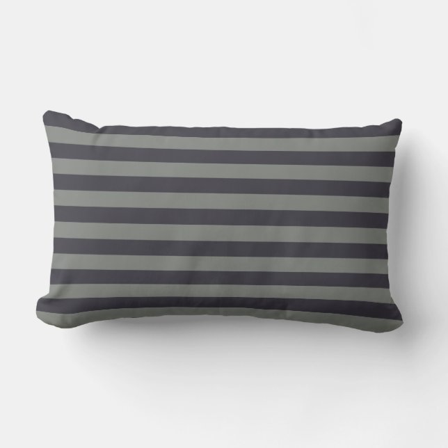 Coussin D'extérieur Gris | Bandes Nautiques (Recto)