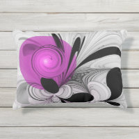 Gris Noir Abstrait Avec Art Fractal Magenta