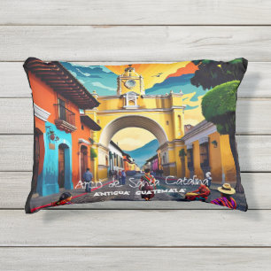 Coussin D'extérieur Guatemala Travel Poster vintage Antigua