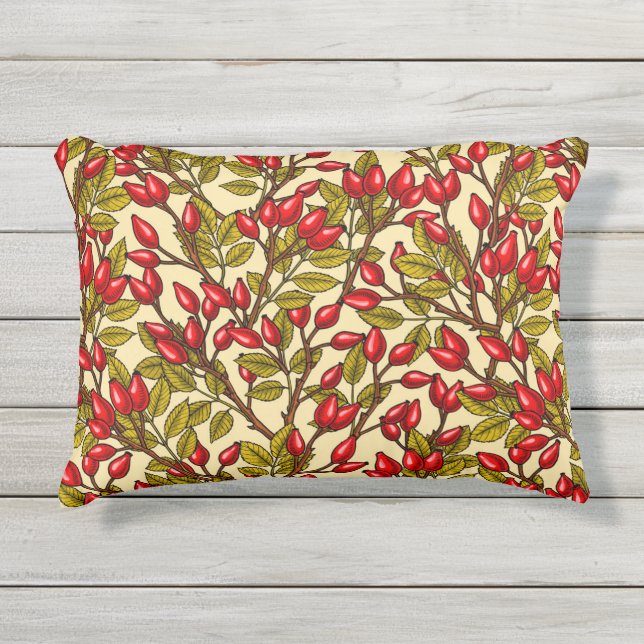 Coussin D'extérieur hanches roses, rouge, vert, jaune (Devant)