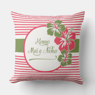 Coussin D'extérieur Hawaïen Venez en Sit Repos Hot rose Hisbiscus