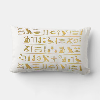 Coussin D'extérieur Hiéroglyphes d'or -Script antique égyptien Sacré