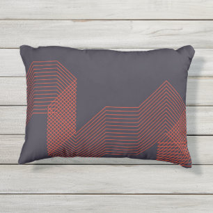 Coussin D'extérieur Illustration décorative à la mode simple cool oran