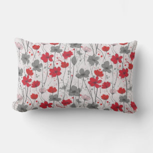 Coussin D'extérieur Illustration florale, fleurs sauvages abstraits, m