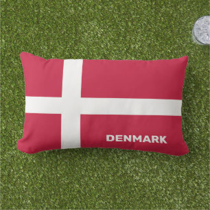 Coussin D'extérieur Indicateur Danemark du texte personnalisé