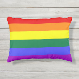 Coussin D'extérieur Indicateur de la fierté arc-en-ciel
