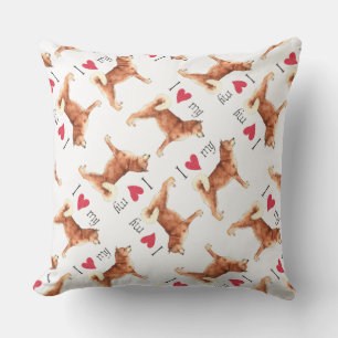 Coussin D'extérieur J'aime mon Shiba Inu
