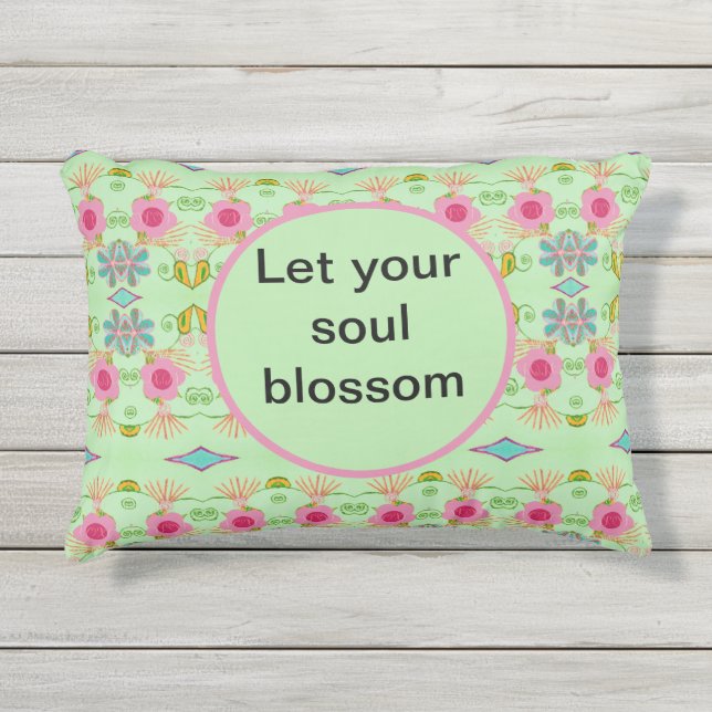 Coussin D'extérieur Jardin Éclectique Enchantant : Beauté Florale Dive (Devant)