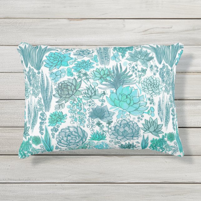 Coussin D'extérieur Jardin succulent (Devant)