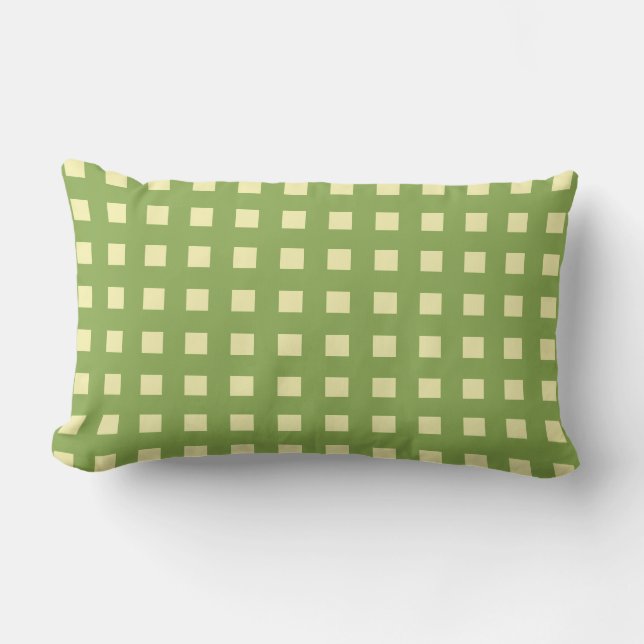 Coussin D'extérieur Jaune et vert Plaid extérieur été (Recto)