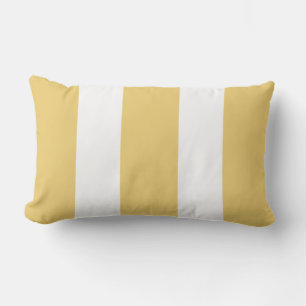 Coussin D'extérieur Jaune Moutarde Blanc Rayures Cabane Extérieur