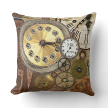 La rétro horloge vintage de Steampunk embraye l'or