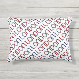 Coussin D'extérieur Londres Union Jack British Drapeau Typographie Élé
