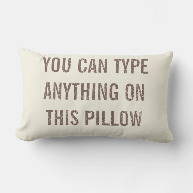 Coussin D'extérieur Lumbar crème personnalisé affligé (Recto)