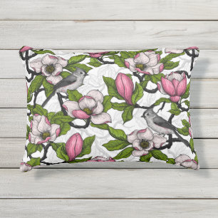 Coussin D'extérieur Magnolia en floraison et tireur