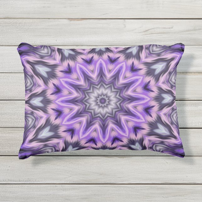 Coussin D'extérieur Mandala violette Lilac (Devant)