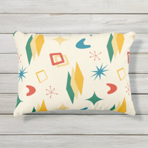 Coussin D'extérieur Mid Mod Atomique Mid-Century Moderne Formes Rétro