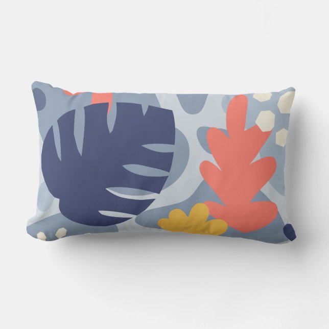 Coussin D'extérieur Mod Monstera Abstraite feuille Hawaiian Tropical - (Recto)