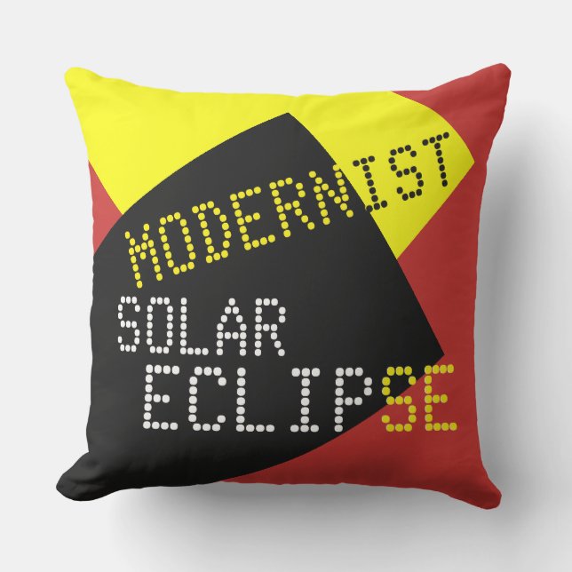 Coussin D'extérieur Modernist Solar Eclipse Lazy Funny personnalisable (Recto)