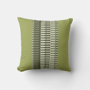 Coussin D'extérieur Motif Abstrait moderne et élégant Olive Green