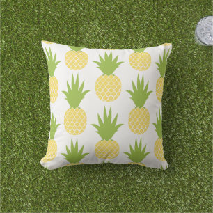 Coussin D'extérieur Motif d'ananas tropical jaune et vert