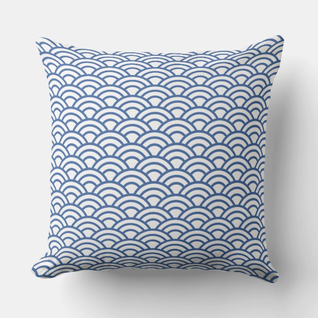 Coussin D'extérieur Motif moderne géométrique japonais d'échelle de (Recto)