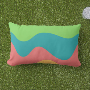 Coussin D'extérieur Motif pour l'extérieur abstrait temps d'été coloré