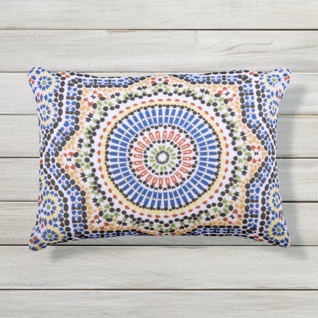 Coussin D'extérieur Motif traditionnel de tuile d'Azulejo de Portugais (Devant)