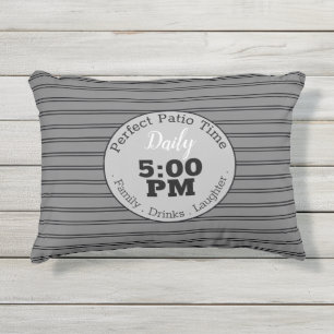 Coussin D'extérieur Noir Et Gris