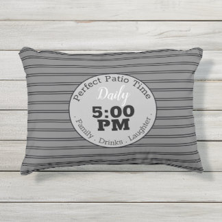 Coussin D'extérieur Noir Et Gris