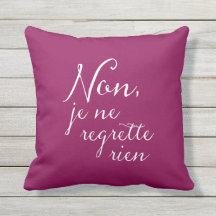 Non, pourpre français de Ne Regrette Rien de Je