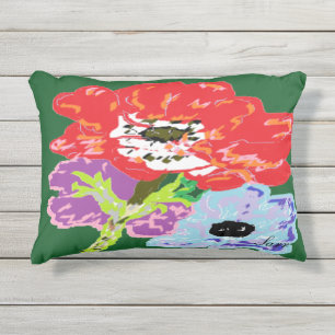 Coussin D'extérieur Oreiller Jeté Fleur Sauvage
