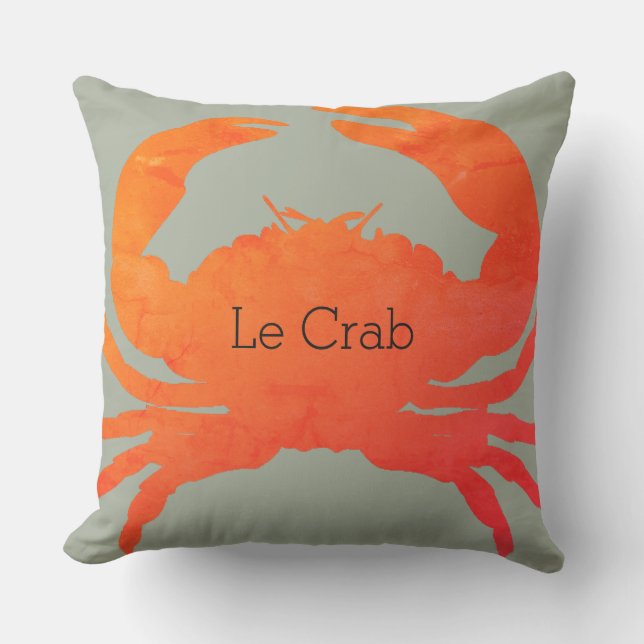 Coussin D'extérieur OUTDOOR-Nautical_Crab_Le Crab(c)Paprika & Seaweed (Recto)