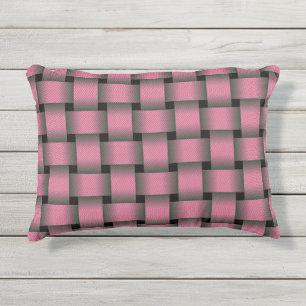 Coussin D'extérieur Panier rose rayé