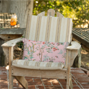 Coussin D'extérieur Patio Chinoiserie rose en extérieur