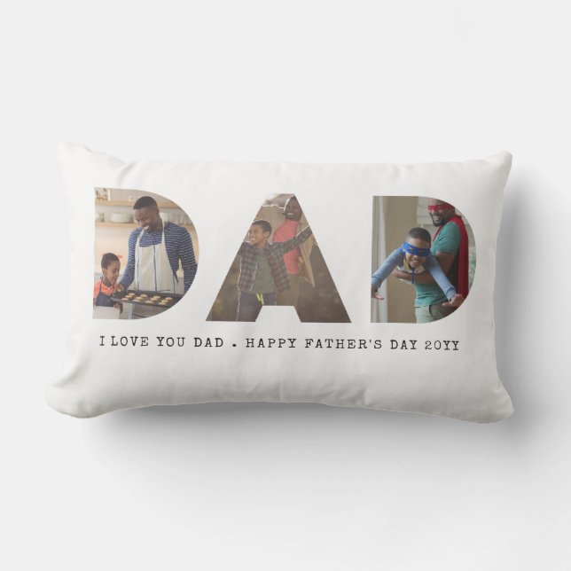Coussin D'extérieur Photo personnalisée Cadeau papa Fête des pères pho (Recto)