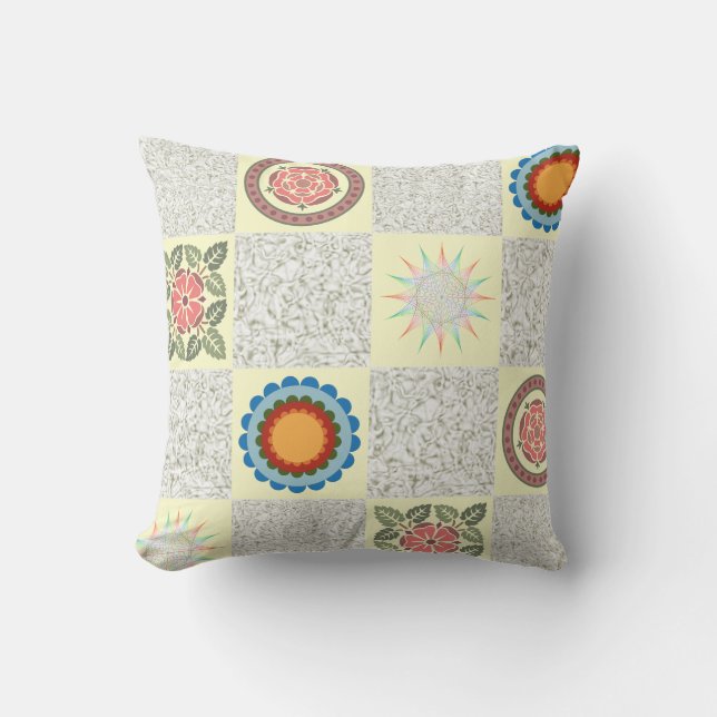 Coussin D'extérieur Pilote de Jeu de Patchwork (Recto)