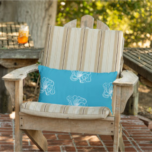 Coussin D'extérieur Plage Aqua Bleu Océan Blanc Octopus