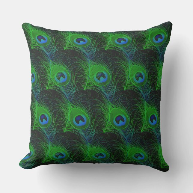Coussin D'extérieur Plumes d'oreiller-peacock extérieur (Recto)