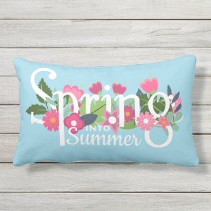 Coussin D'extérieur Plutôt printemps dans le bleu clair de l'été fl