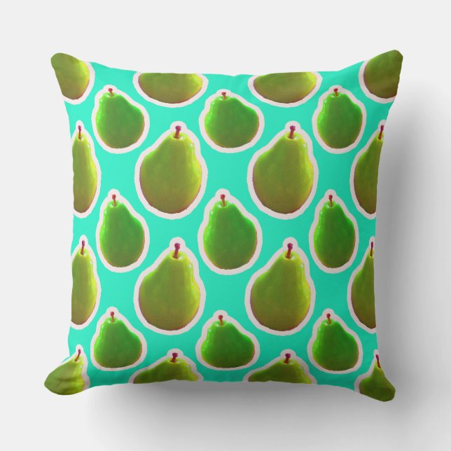 Coussin D'extérieur Poires vert clair (Recto)