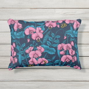 Coussin D'extérieur Pois doux et bourdons, rose et bleu