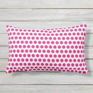 Coussin D'extérieur Pois roses Couleurs blanches Couleurs mignonnes Fi