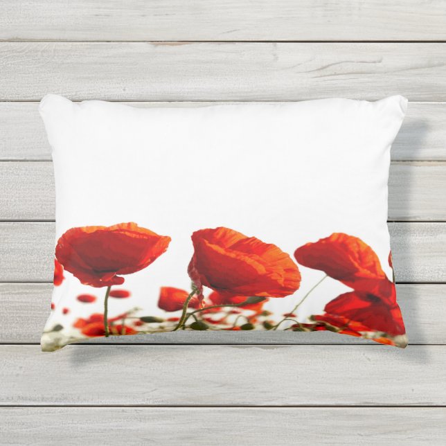 Coussin D'extérieur Poppies rouges (Devant)