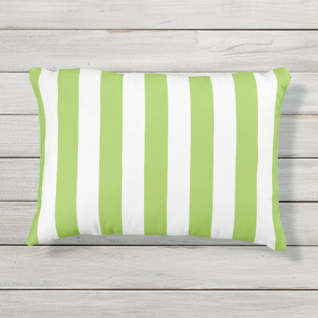 COUSSIN D'EXTÉRIEUR RAYURES VERTES EXTÉRIEURES CHICS DE PILLOW_PRETTY (Dos)